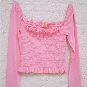 sophie top long sleeve in pink